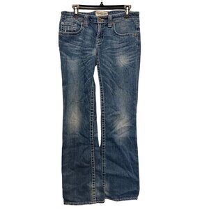 Big Star Womens 28R Bootcut Jeans Made In USA Mid Rise Distressed Denim